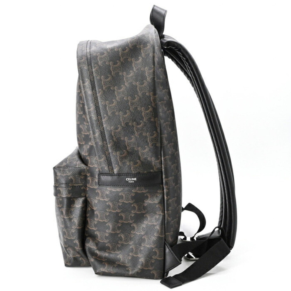 Celine Triomphe Medium Backpack, Black/Brown, 188… - image 5
